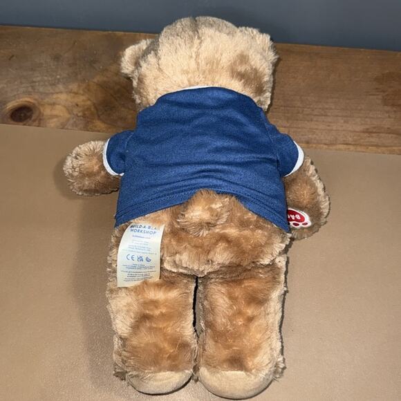 Build-A-Bear Workshop 15” bear stuffed plush with blue Pokémon party shirt - Picture 3 of 10